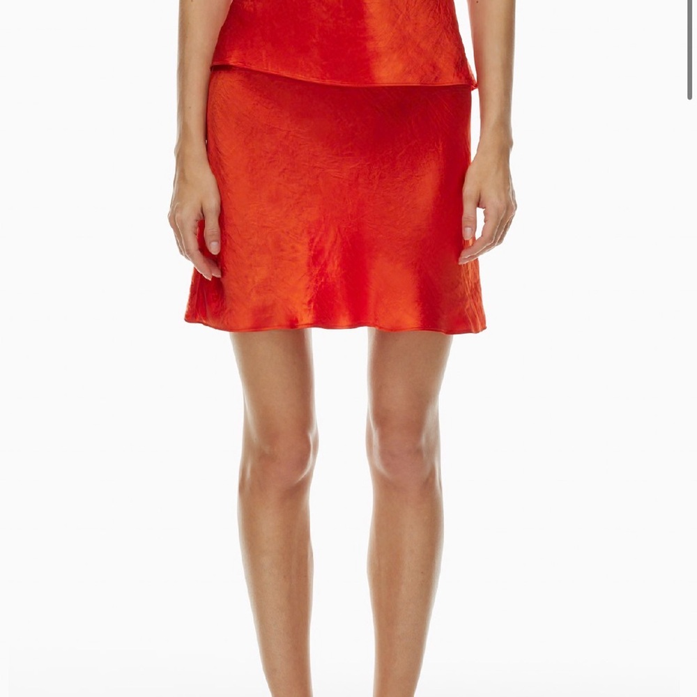 Babaton Slip Mini Orange Skirt